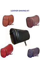 Leather shaving kit